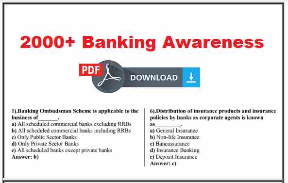 Banking Awareness PDF Download
