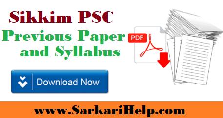 Sikkim PSC Previous Paper Download