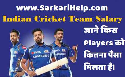 indian cricket team players salary