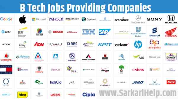 b tech jobs company